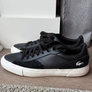 Lacoste Men's Black and White Sneakers